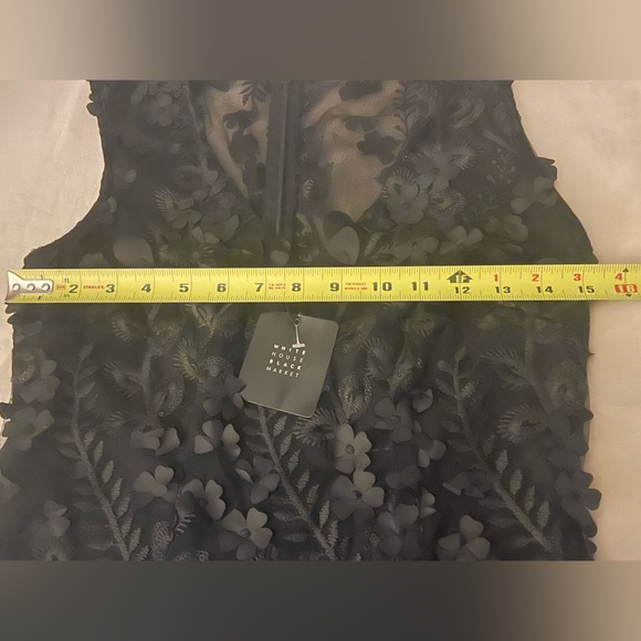 NWOT White House Black Market 3D floral appliqué dress - Picture 12 of 13